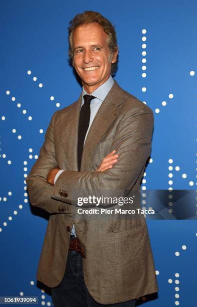 Alessandro Benetton President of the Cortina Foundation 2021 attends the FIS Alpine World Ski Championships 2021 Press Conference on November 15,...