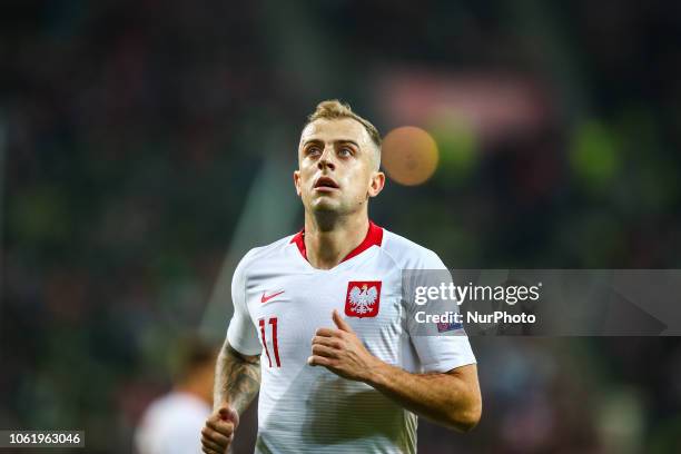 Kamil Grosicki of Poland during the international friendly soccer match between Poland and Czech Republic at Energa Stadium in Gdansk, Poland on 15...