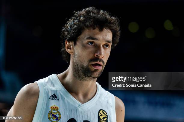 Sergio Llull, #23 guard of Real Madrid during the 2018/2019 Turkish Airlines Euroleague Regular Season Round 7 game between Real Madrid and Khimki...