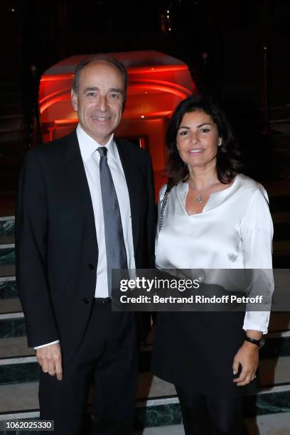 Jean-Francois Cope and his wife Nadia attend the Gala evening of the Pasteur-Weizmann Council at Salle Wagram on November 15, 2018 in Paris, France.