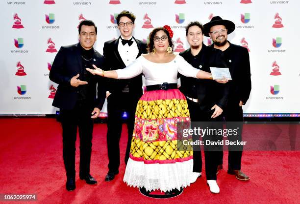 Music group La Santa Cecilia attends the 19th annual Latin GRAMMY Awards at MGM Grand Garden Arena on November 15, 2018 in Las Vegas, Nevada.