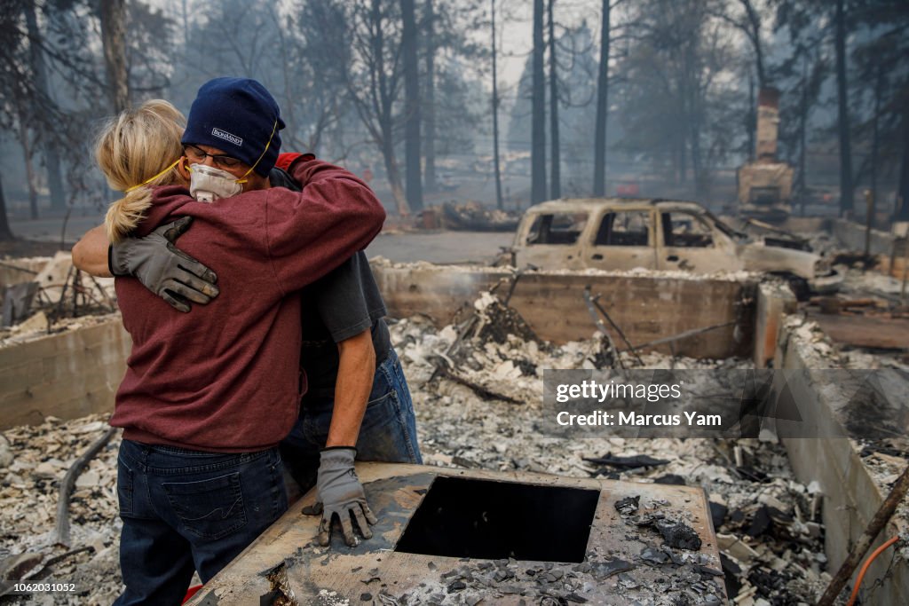 California Town Of Paradise Devastated By The Camp Fire Continues Search And Recovery Efforts