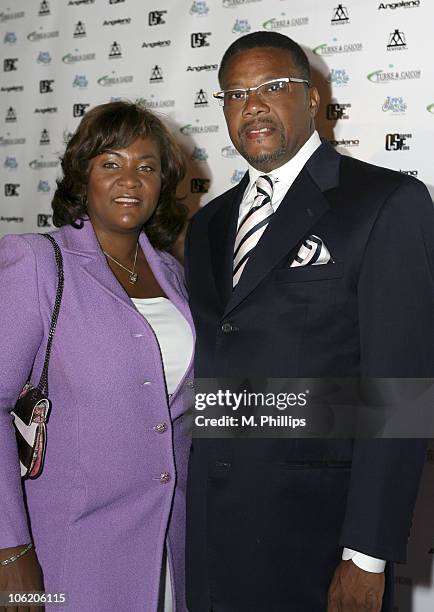 Judge Greg Mathis and wife during Turks and Caicos International Film Festival Launch Party - Inside at Hollwood American Legion Post in Los Angeles,...