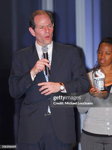 Eliot Spitzer, Governor, NY during Bjork Honored by Natalie Portman at "The Dowtown Dinner" Presented by the LMCC at 7 World Trade in New York City,...