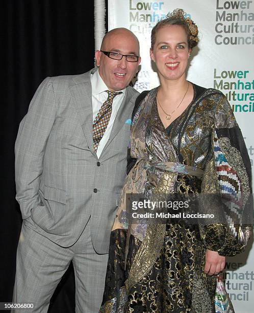 Tom Healy, President, LMCC, and Shoplifter during Bjork Honored by Natalie Portman at "The Dowtown Dinner" Presented by the LMCC at 7 World Trade in...