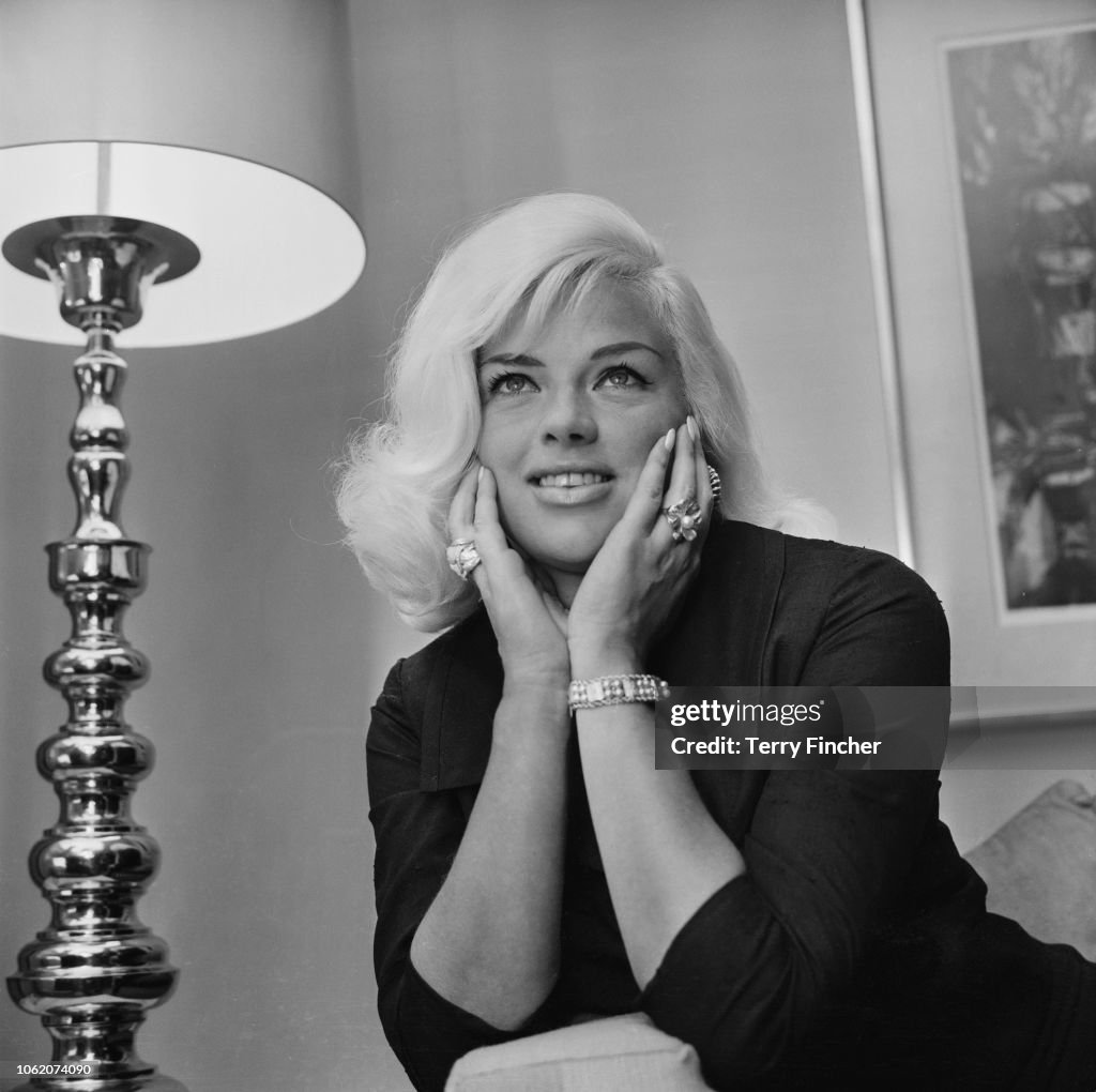 English actress and singer Diana Dors , UK, 26th January 1963. News