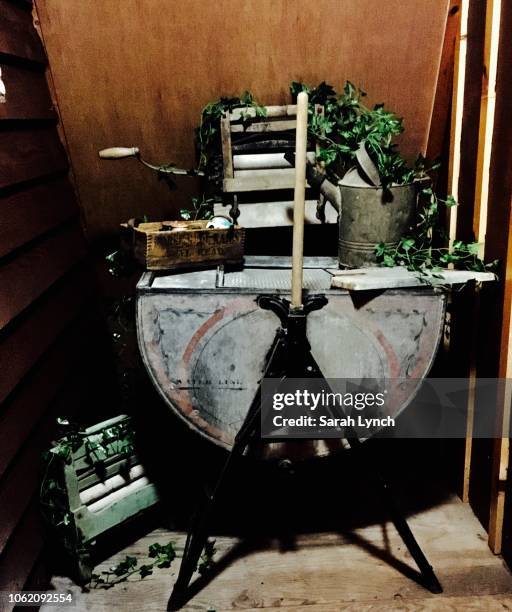 antique washing machine - antique washing machine stock pictures, royalty-free photos & images