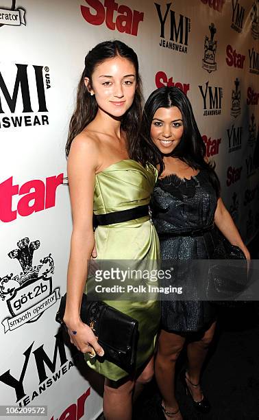 Caroline D'Amore and Kourtney Kardashian arrive to the Star Magazine Celebration of the Young Hollywood Issue at Apple Lounge in West Hollywood, CA...