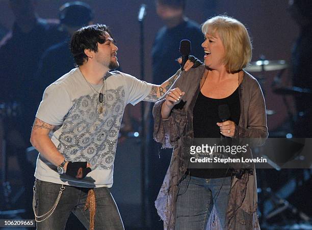 Bam Margera, host, and mother April Margera during 2007 VH1 Rock Honors - Show at Mandalay Bay in Las Vegas, Nevada, United States.