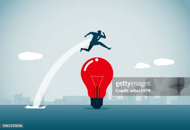 striding - first steps stock illustrations