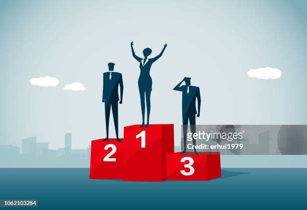 winners podium - winners podium stock illustrations