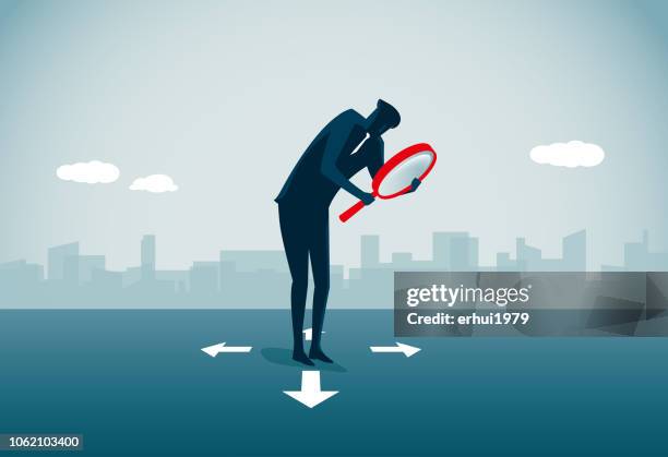 the way forward - guy staring stock illustrations