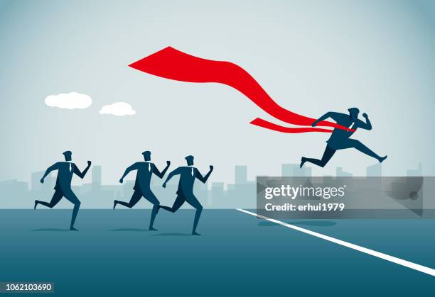 241 Cartoon Finish Line High Res Illustrations - Getty Images