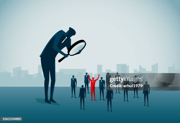 bildbanksillustrationer, clip art samt tecknat material och ikoner med står ut från mängden - rekrytering