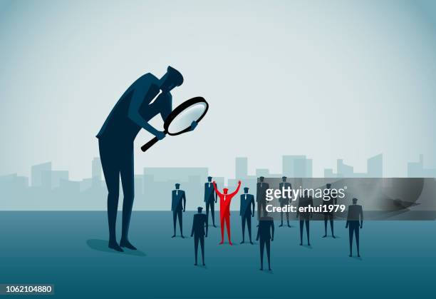 standing out from the crowd - opportunity stock illustrations