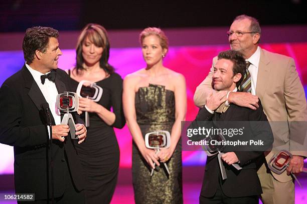 Actor Ted McGinley Katey Sagal , Christina Applegate, Ed O'Neill and David Faustino of "Married with Children" onstage during the 7th Annual TV Land...