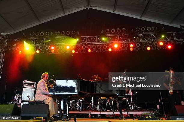 Allen Toussaint performs on stage during Bonnaroo 2009 on June 13, 2009 in Manchester, Tennessee.