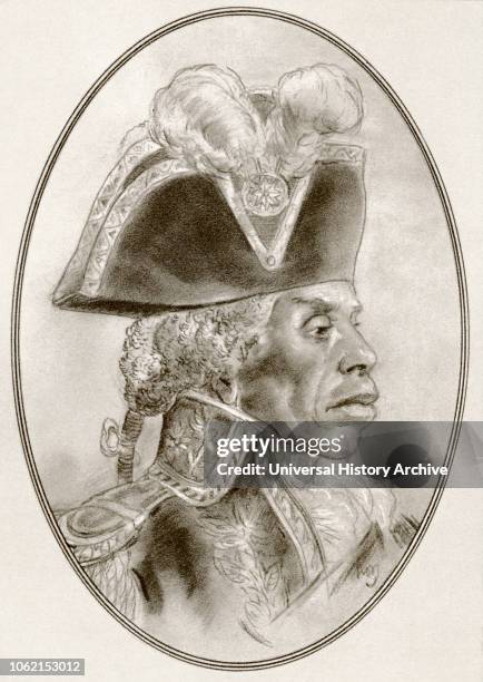 Francois-Dominique Toussaint Louverture, 1743 - 1803, aka Toussaint LOuverture or Toussaint Breda A leader of the Haitian Revolution in 1791, a...