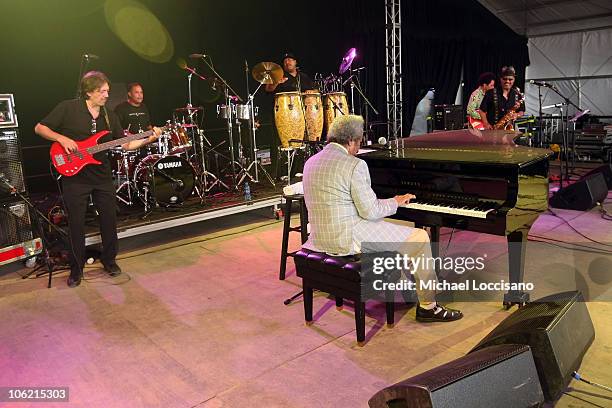 Allen Toussaint performs on stage during Bonnaroo 2009 on June 13, 2009 in Manchester, Tennessee.