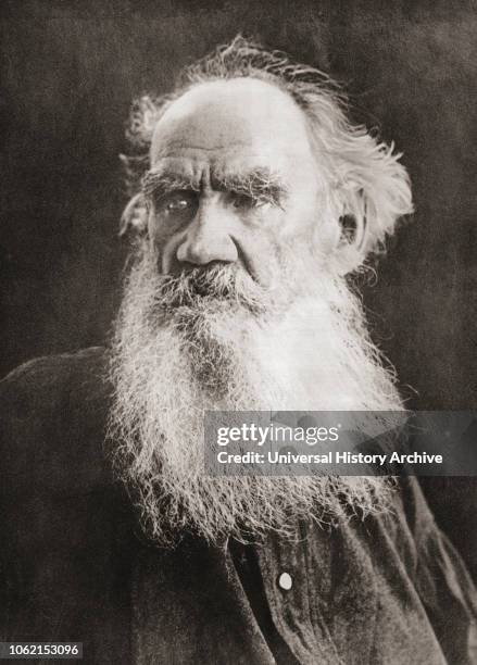 Count Lev Nikolayevich Tolstoy, 1828 - 1910, aka Leo Tolstoy Russian writer After a contemporary print.