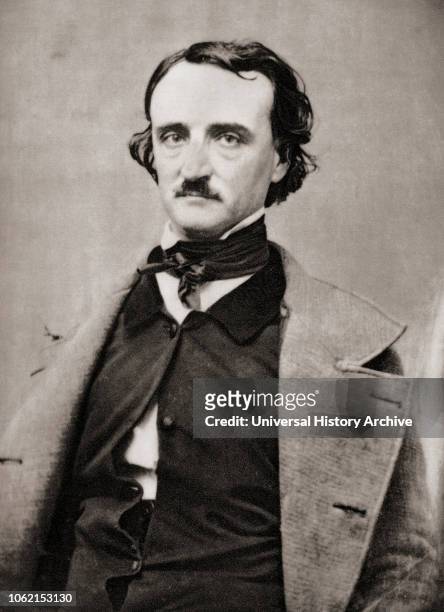 Edgar Allan Poe, 1809 - 1849 American writer, editor, and literary critic After a contemporary print.
