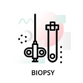 Concept of biopsy icon on abstract background