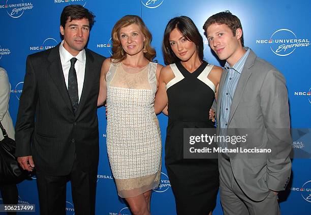 Actors Kyle Chandler, Connie Britton, Minka Kelly and Zach Gilford attend the NBC Universal Experience at Rockefeller Center on May 12, 2008 in New...