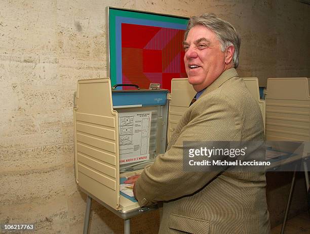 Actor Bruce McGill casts a ballot at the after party for the New York premiere of HBO Films' "Recount", at The Four Seasons Restaurant in New York...