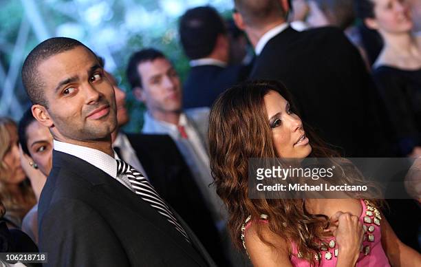 Professional basketball player Tony Parker and actress Eva Longoria attend the 2008 CFDA Fashion Awards on June 2, 2008 at the New York Public...