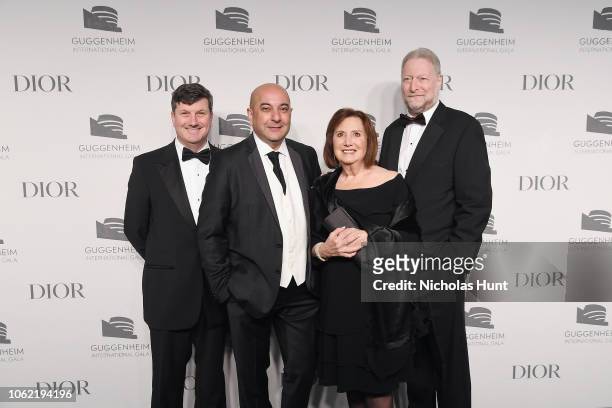 Francois Morin, Firoz Ladak, Barbara Susswein and Philip Sussmann attend the Guggenheim International Gala Dinner made possible by Dior at Solomon R....