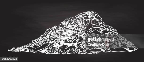 looks and smells like garbage - landfill stock illustrations