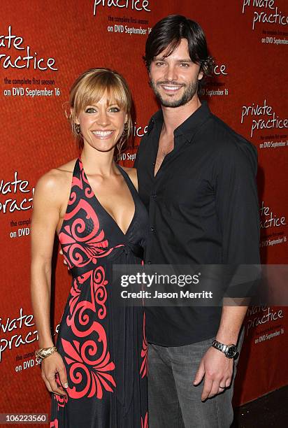 Actress KaDee Strickland and actor Jason Behr arrive to the Private Practice Complete First Season-Extended Edition DVD Launch Party in Hollywood,...