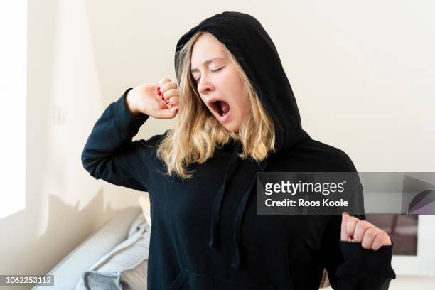 feeling sick - yawning is contagious stock pictures, royalty-free photos & images