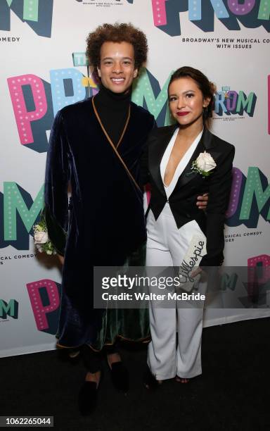 Damon J. Gillespie and Grace Aki attend the Broadway Opening Night of "The Prom" at The Longacre Theatre on November 15, 2018 in New York City.