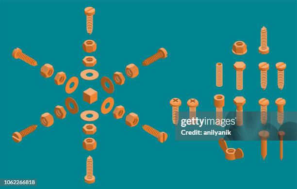 Intersections Geometry Screw Isometric Screws High-Res Vector Graphic - Getty Images