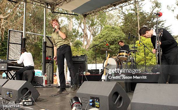 The Walkmen perform onstage during the 2008 Outside Lands Music And Arts Festival held at Golden Gate Park on August 23, 2008 in San Francisco,...