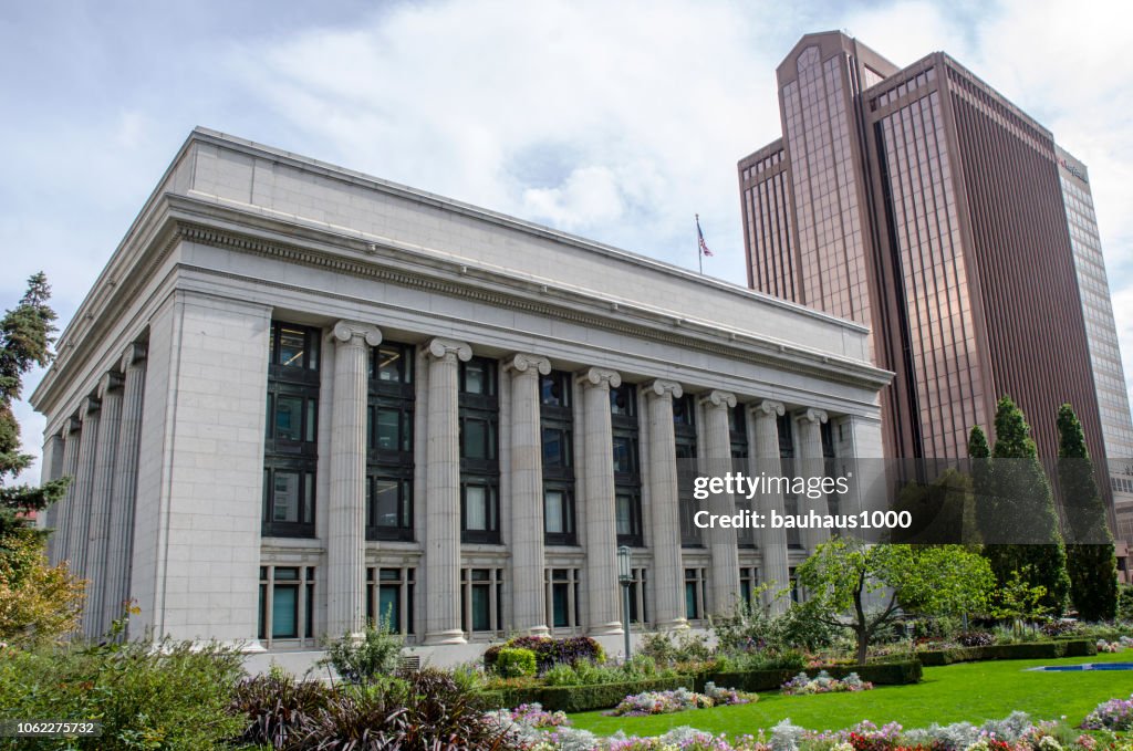 Salt Lake Church Administration Building In Temple Square Of The Church