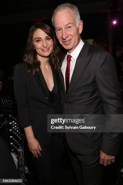 Sara Bareilles and John McEnroe attend American Museum Of Natural History's 2018 Museum Gala at American Museum of Natural History on November 15,...