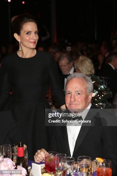 Tina Fey and Lorne Michaels attend American Museum Of Natural History's 2018 Museum Gala at American Museum of Natural History on November 15, 2018...