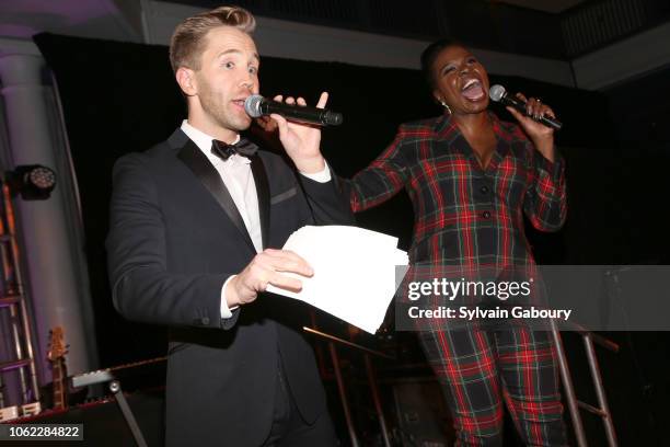 Robbie Gordy and Leslie Jones speak at American Museum Of Natural History's 2018 Museum Gala at American Museum of Natural History on November 15,...