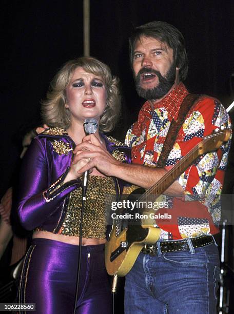 Tanya Tucker and Glen Campbell during Tanya Tucker Live in Concert - April 4, 1980 at Chuck Landis Country Club in Reseda, California, United States.