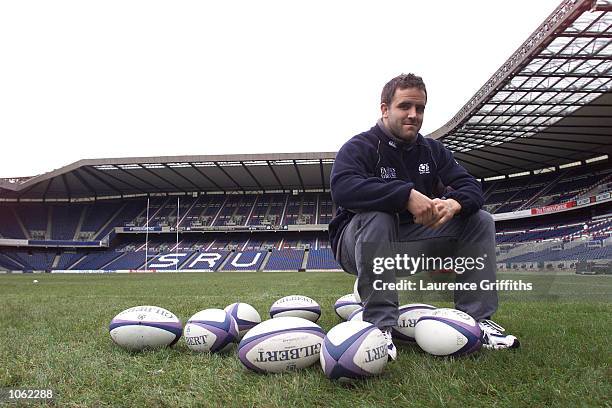 Tom Smith of Scotland faces the press during a press conference at Murrayfield Stadium in Edinbrugh. DIGITAL IMAGE. Mandatory Credit: Laurence...