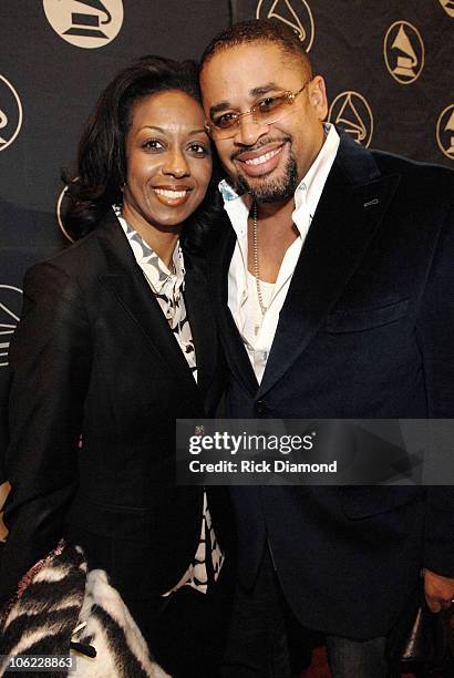 Sonya Cage and Byron Cage during Georgia GRAMMY Nominees Honored by the Recording Academy and Tiffany & Co. At Tiffany & Co. In Atlanta, Georgia,...