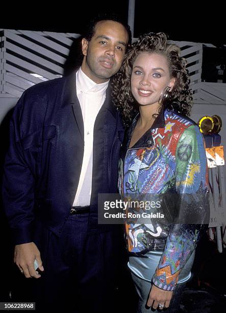 Vanessa L. Williams and Ramon Hervey during Vanessa L. Williams and Ramon Hervey Sighting at Spago - December 6, 1988 at Spago in West Hollywood,...