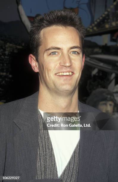 Matthew Perry during "Fools Rush In" Presentation of Props to Planet Hollywood in New York City at Planet Hollywood in New York City, New York,...