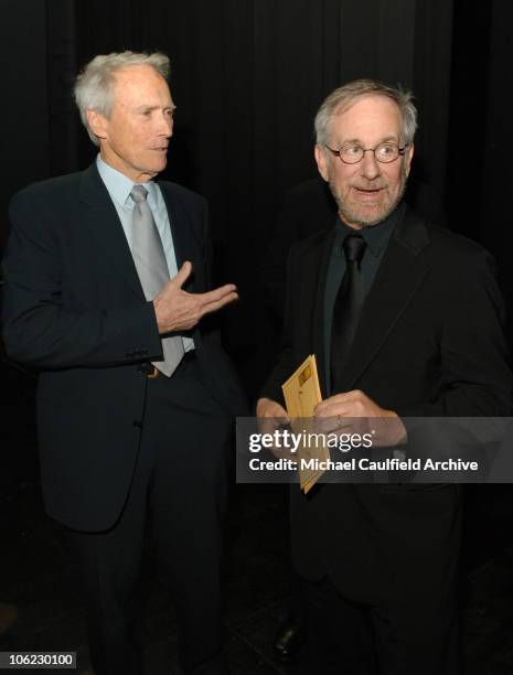 Clint Eastwood and Steven Spielberg, winners of Best Foreign Language Film for "Letters from Iwo Jima"