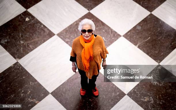 Teresa Berganza attends a press conference at the Zarzuela Theatre on November 16, 2018 in Madrid, Spain.