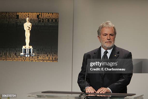 Sid Ganis, Academy President during The 79th Annual Academy Awards - Nominations Announcement at Academy of Motion Pictures Arts and Sciences in...