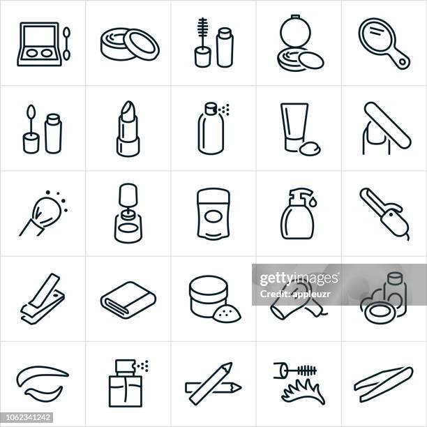 cosmetics icons - body care stock illustrations