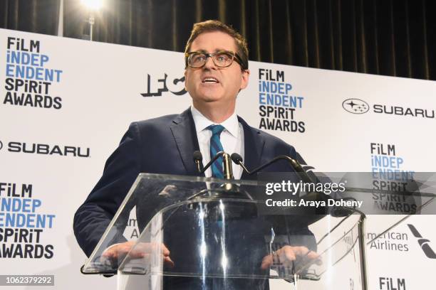 President of Film Independent Josh Welsh speaks onstage during the 2019 Film Independent Spirit Awards Nomination Press Conference at W Hollywood on...